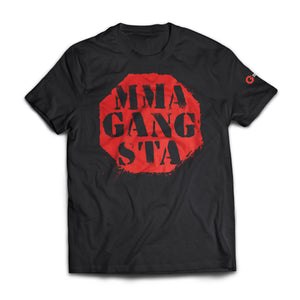 Octagon T-Shirt Red on Black
