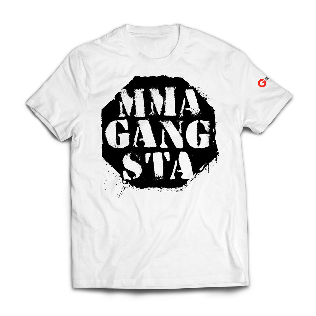 Octagon T-Shirt Black on White